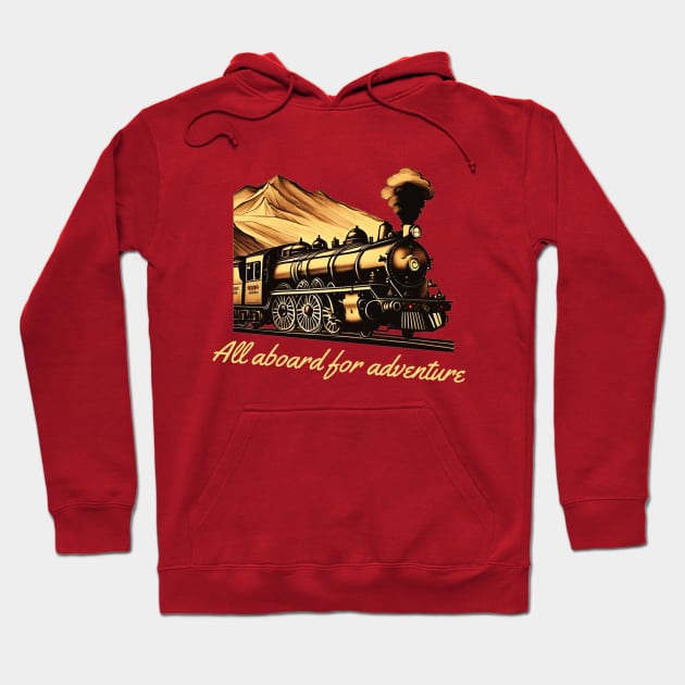 The Magic of Vintage Trains Hoodie by sweetvision